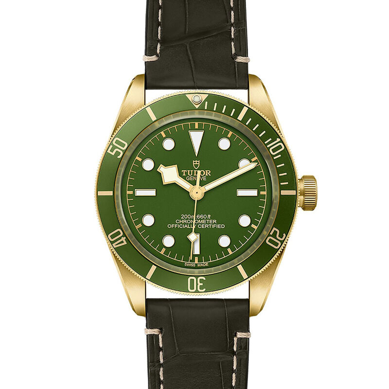TUDOR Black Bay Fifty- Eight Watch 18k Gold Case Green Dial Alligator Strap, 39mm image number 1