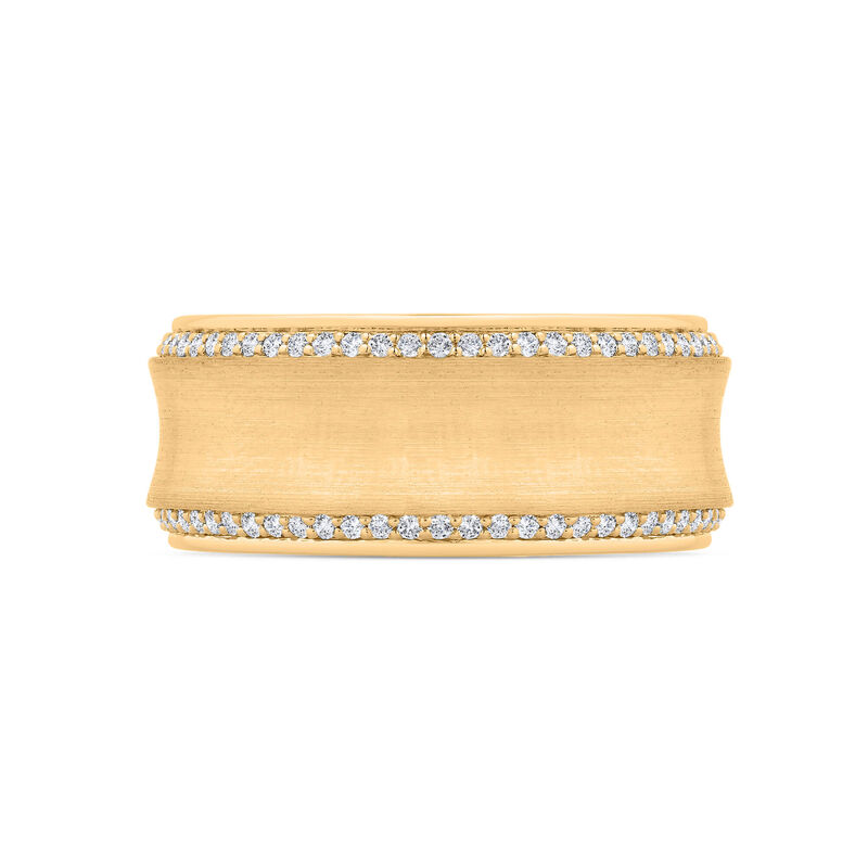 Bella Ponte Brushed Concave Diamond Band in 14K Yellow Gold image number 3