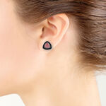 Lisa Bridge Rhodochrosite & Black Sapphire Earrings