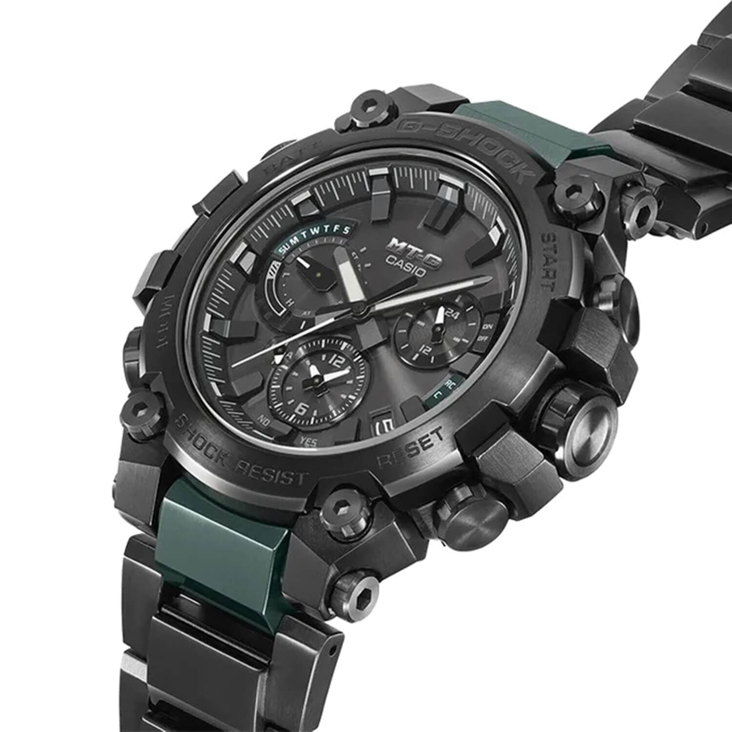 G-Shock MT-G Dual Core Guard Watch Green Accents, 51.9mm