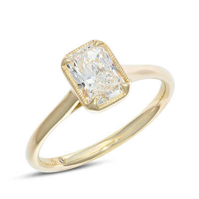 Bella Ponte Radiant Diamond Ring, 1 Carat, 14K Yellow Gold