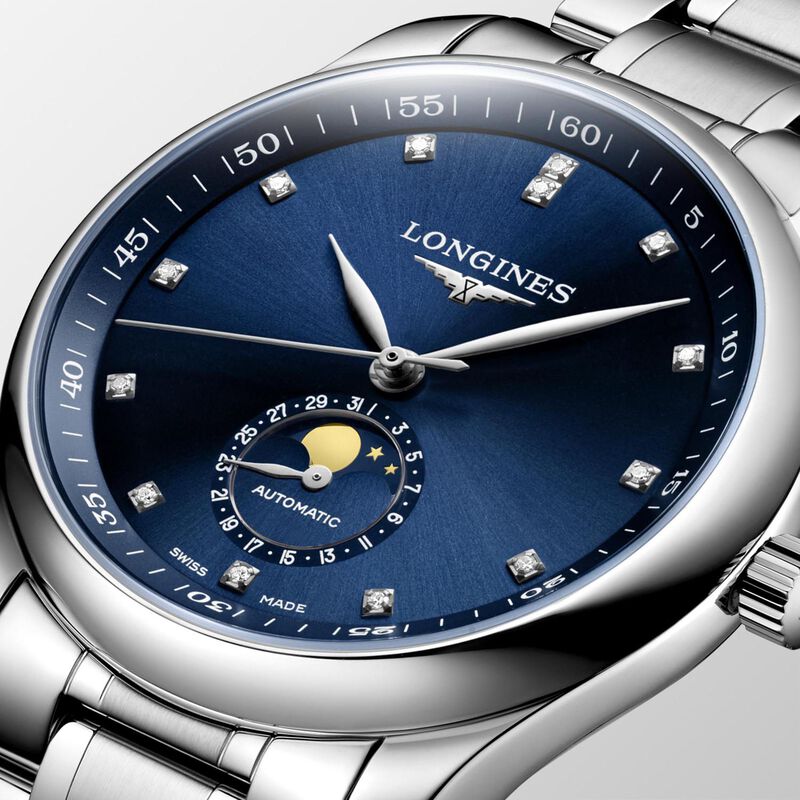 Longines Master Collection Moonphase Blue Dial Watch, 40mm image number 3
