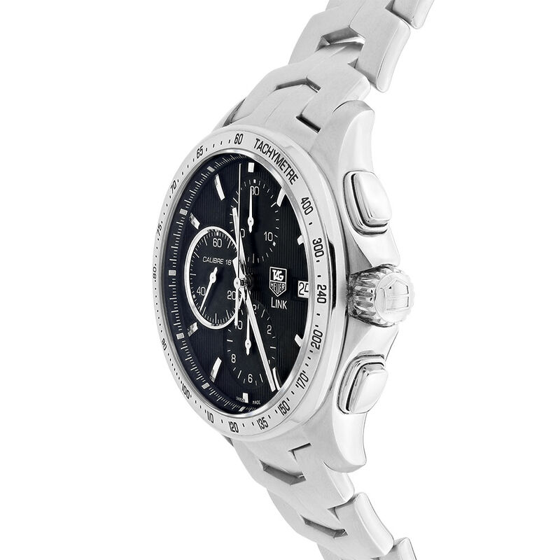 Pre-Owned TAG Heuer Link Black Dial Chronograph Watch, 43mm image number 2