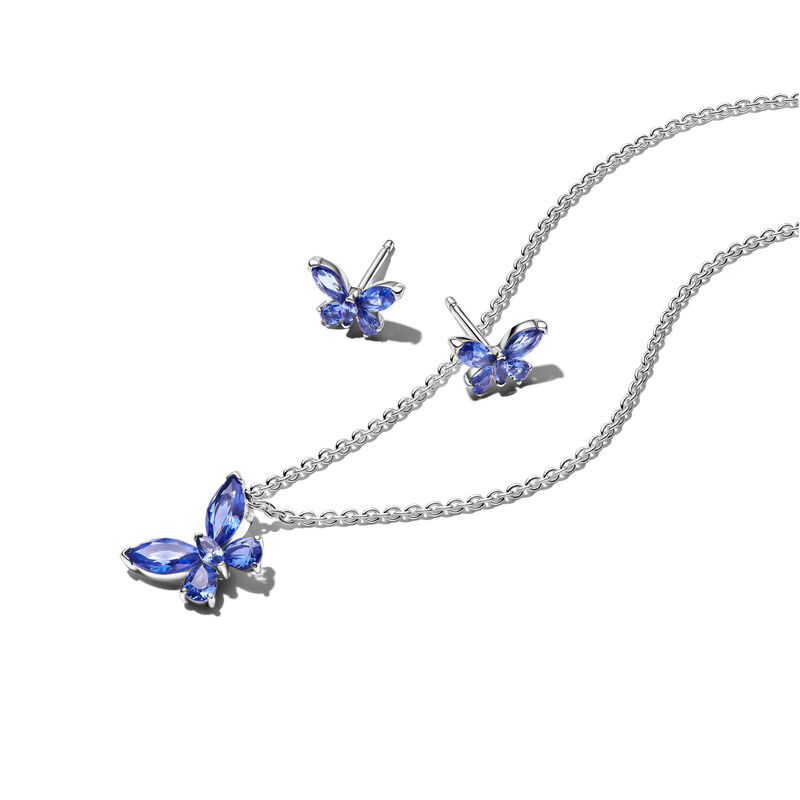 Pandora Sparkling Blue Butterfly Jewelry Gift Set image number 0