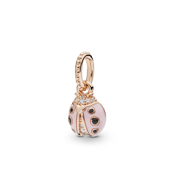 Pandora Lucky Pink Ladybird Enamel, Crystal & CZ Pendant