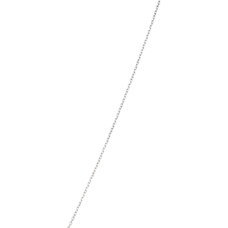 Oval Aquamarine Pendant, 14K White Gold image number 4