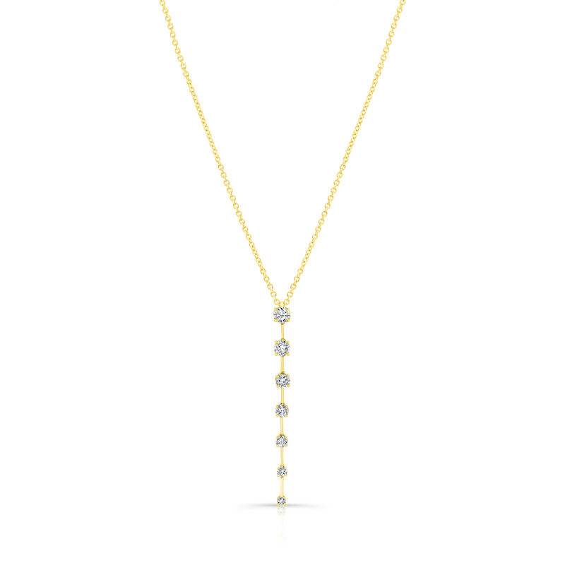 Rahaminov Diamond Drop Bar Pendant Necklace, 18K Yellow Gold image number 0