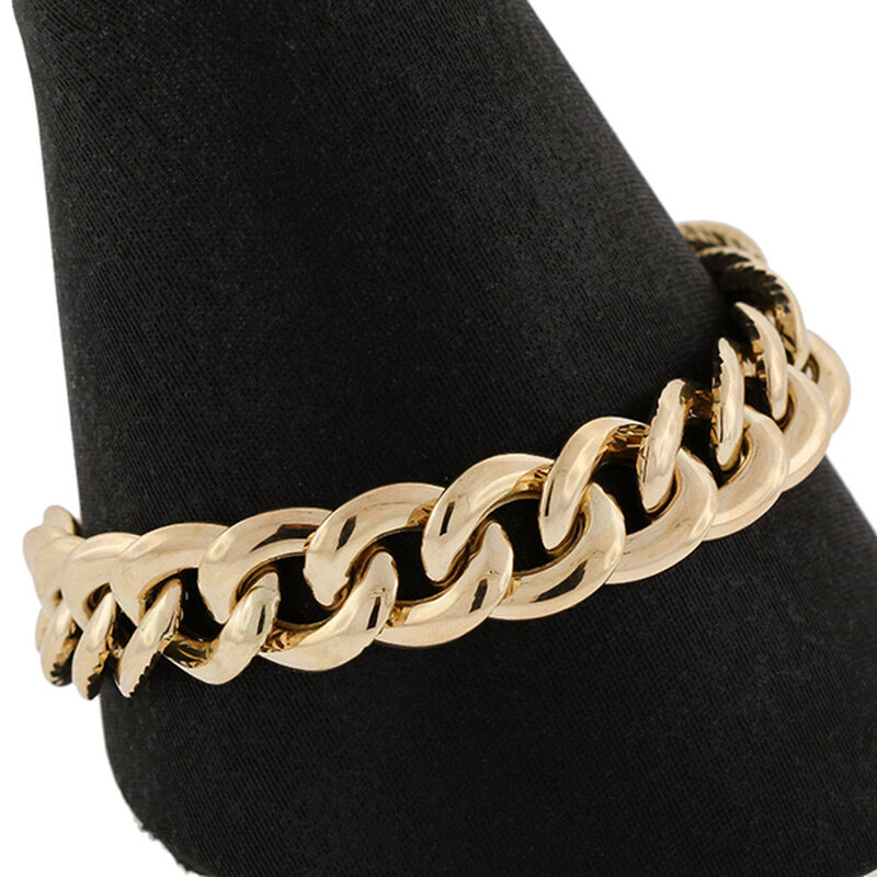 Toscano Reversible Textured Curb Link Bracelet 18K image number 1