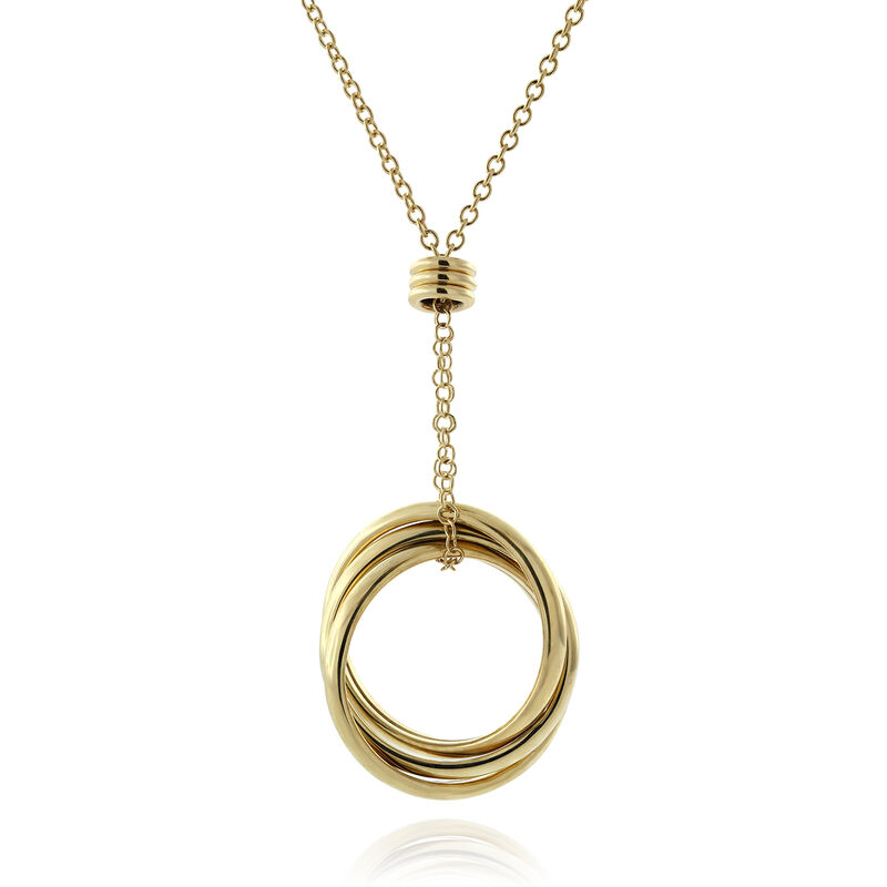 Toscano Interlocking Rings Necklace 18K image number 0