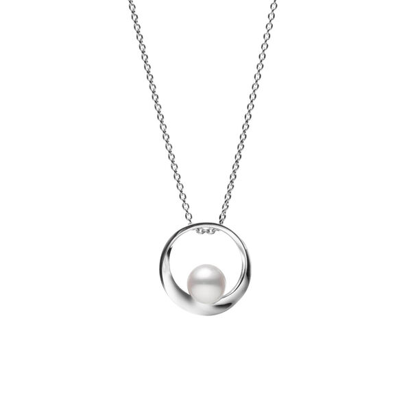 Mikimoto Open Circle Akoya Cultured Pearl Necklace 18K