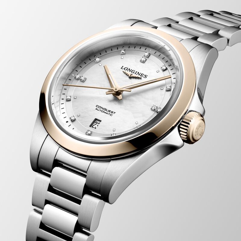 Longines Conquest White Dial Watch, 30mm image number 2
