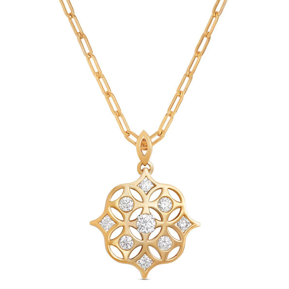 Ben Bridge Signature Diamond Pendant Necklace, 18K Yellow Gold