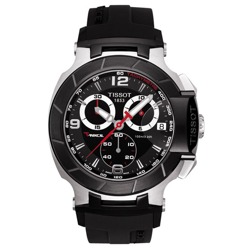 Tissot T-Race Chronograph Black PVD Quartz Watch, 45.3mm image number 1