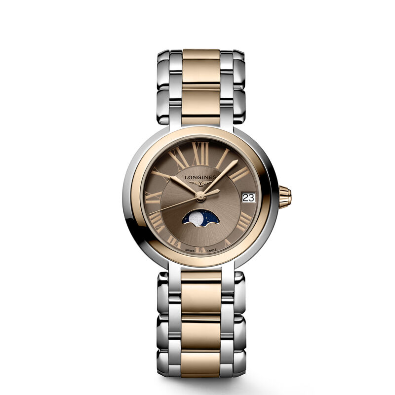 Longines Primaluna Moonphase Taupe Dial Watch, 30.5mm image number 0