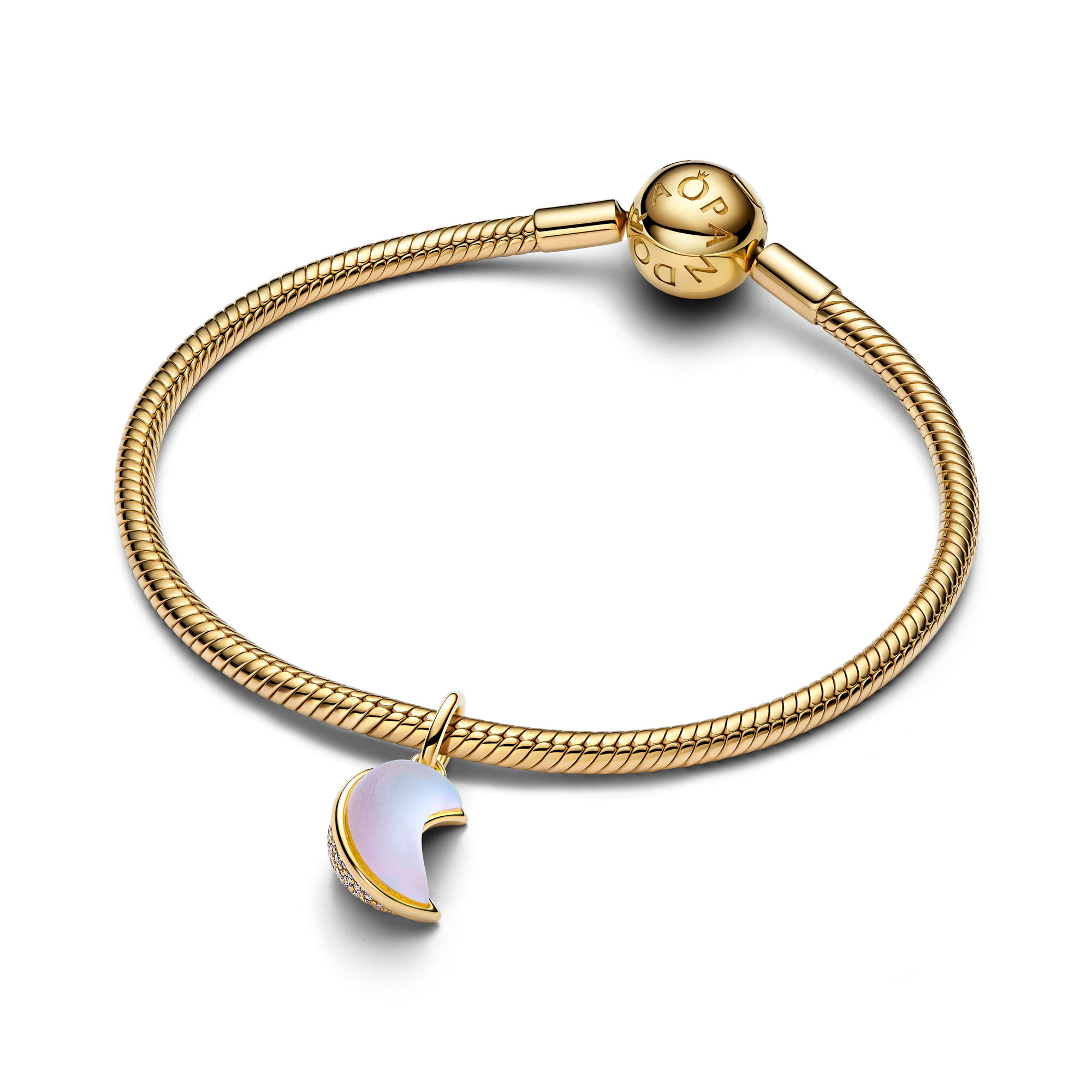 Pandora Sparkling Crescent Moon Dangle Charm