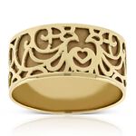 Toscano Carved Ring 14K, Size 7