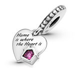 Pandora Love My Home Heart Crystal Dangle Charm