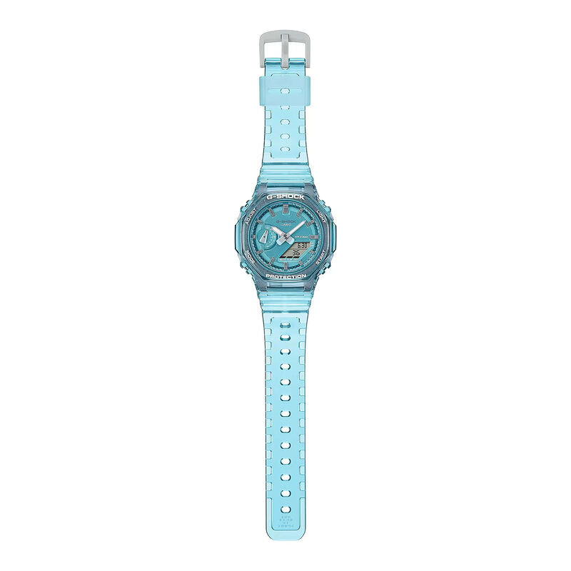 G-Shock Analog-Digital Watch Blue Metallic Case and Dial, 46mm image number 1