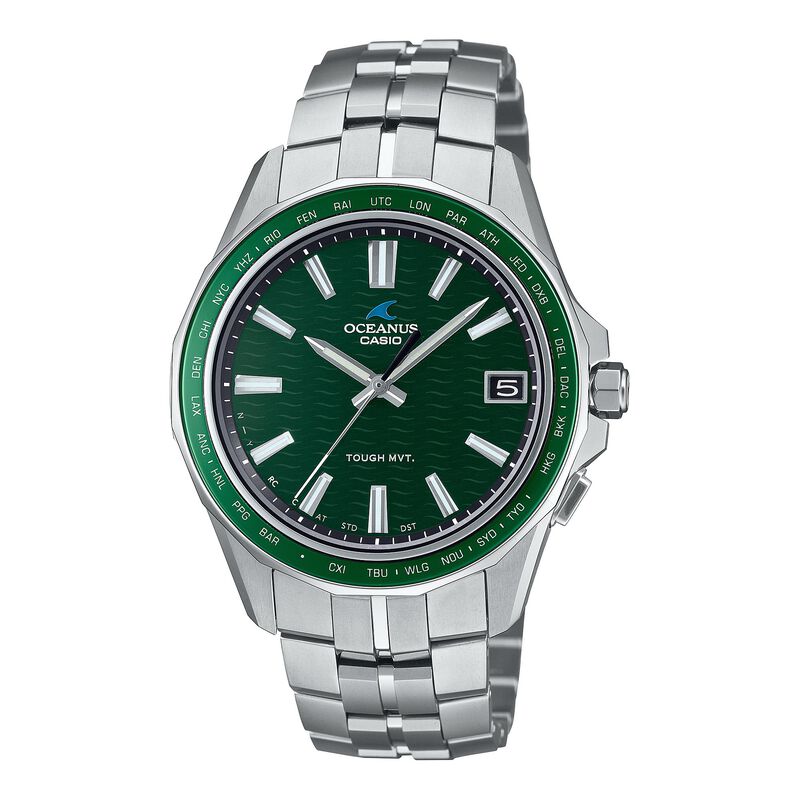Casio Oceanus Manta S400 Series Green Dial Watch, 41.3mm image number 0
