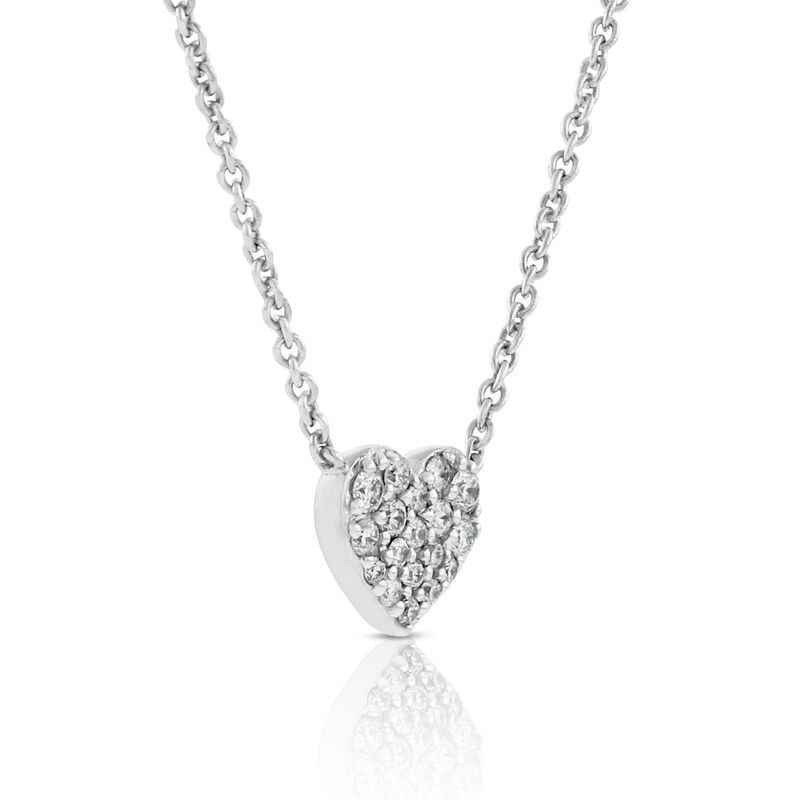 Diamond Heart Necklace 14K image number 3
