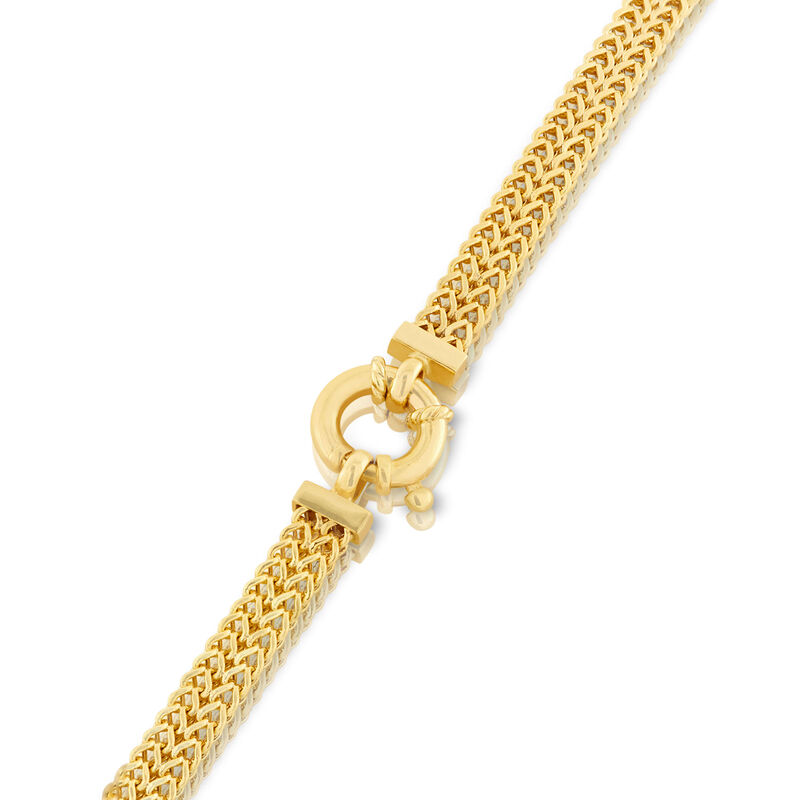 Toscano Four-Sided 2-Row Franco Chain Bracelet 14K image number 2