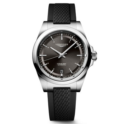 Longines Conquest Black Dial Watch, 38mm