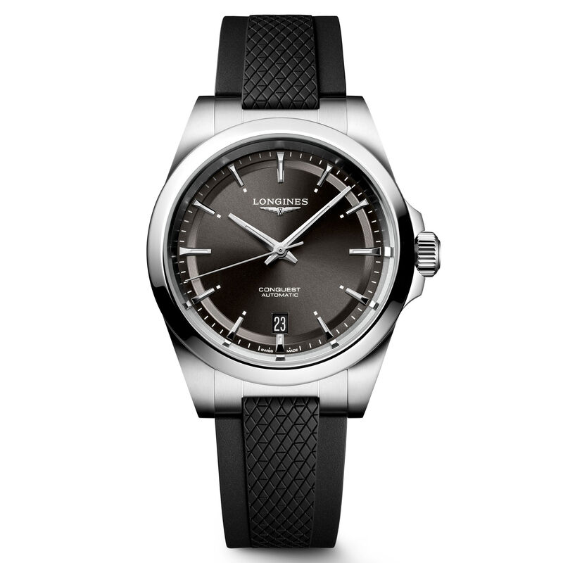 Longines Conquest Black Dial Watch, 38mm image number 0