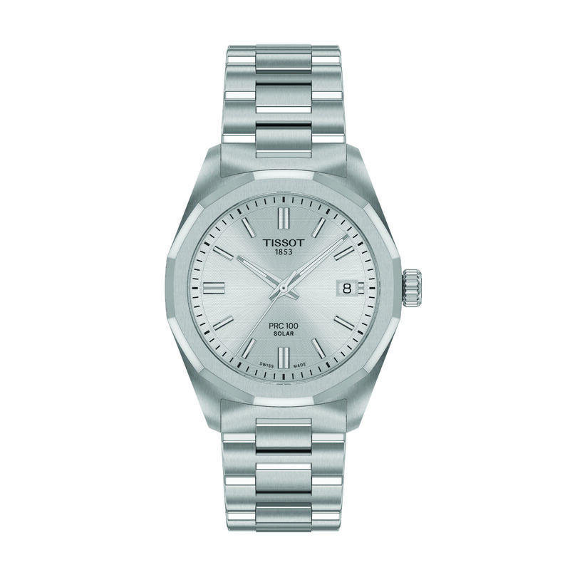 TISSOT PRC 100 Solar Silver Dial Watch, 34mm image number 0