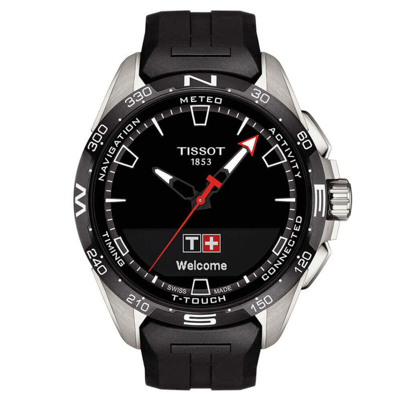 Tissot T-Touch Connect Solar Black Rubber Titanium Watch, 47.5mm image number 0