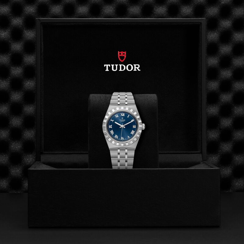 TUDOR Royal Watch Steel Case Blue Dial Steel Bracelet, 34mm image number 4