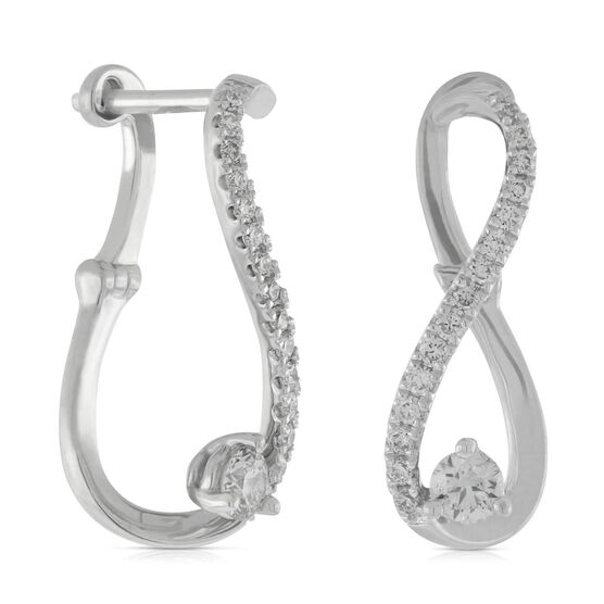 Ikuma Canadian Diamond Infinity Earrings 14K