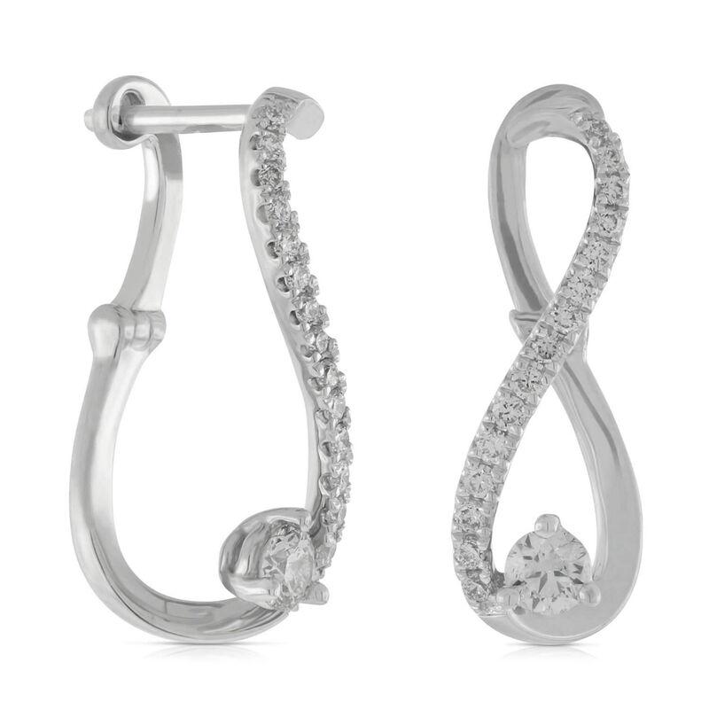 Ikuma Canadian Diamond Infinity Earrings 14K image number 0