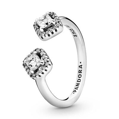 Pandora Square Sparkle Open CZ Ring