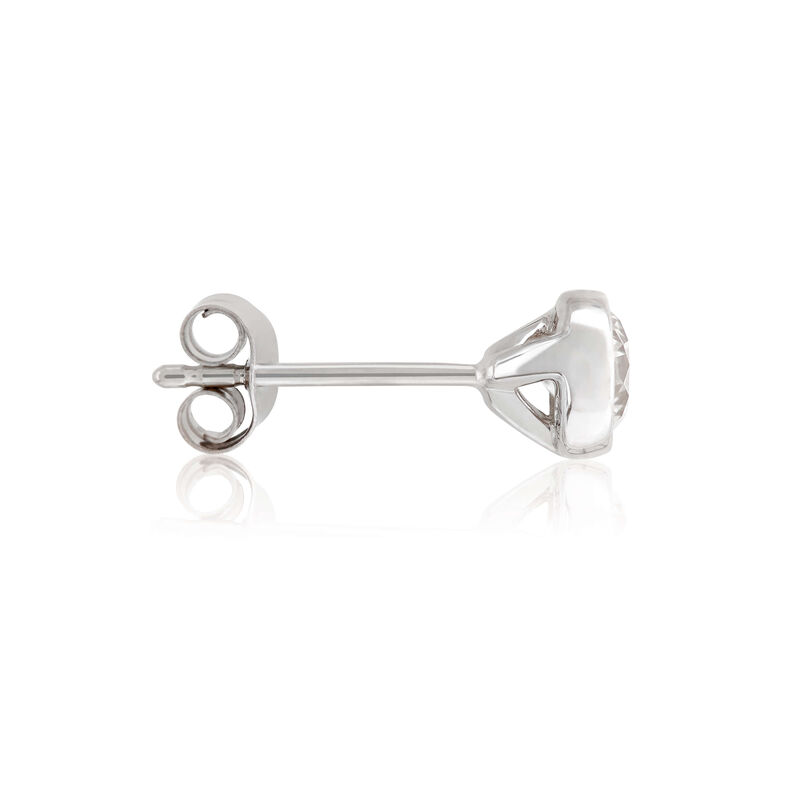 Bezel Set Diamond Solitaire Stud Earrings 14K, 3/4 ctw. image number 2