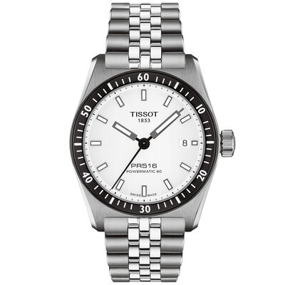 TISSOT PR516 White Dial Watch, 38mm