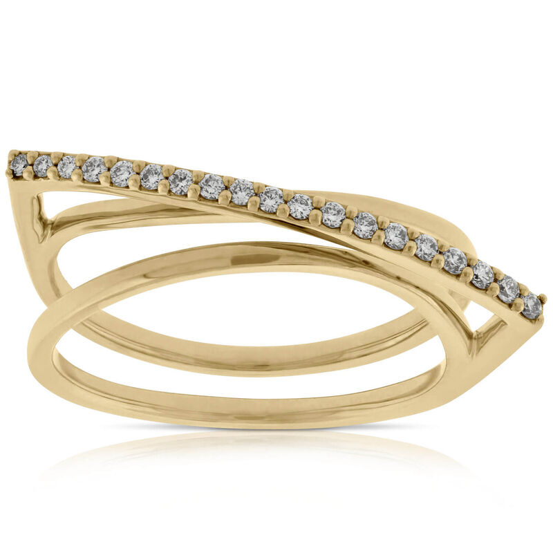 Diamond Overpass Ring 14K image number 0