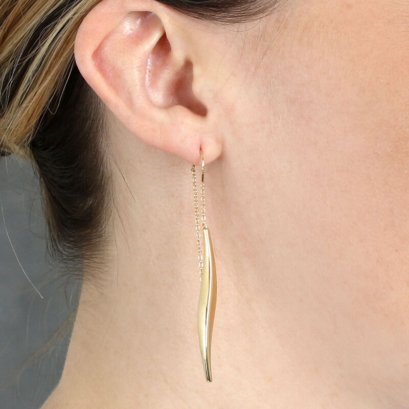 Twist Threader Earrings 14K image number 1