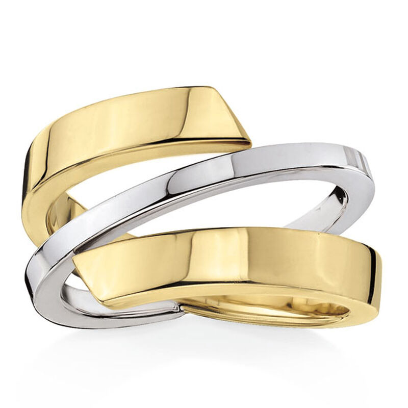 Toscano Two-Tone Bypass Ring 14K image number 0