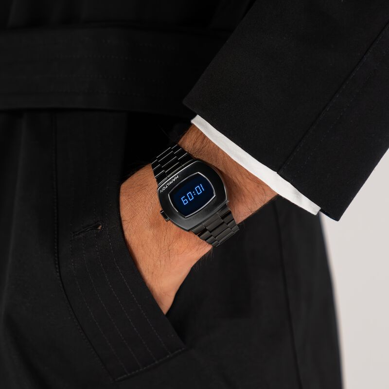 Hamilton American Classic PSR Digital Quartz Black Dial Watch, 41mm x 35mm image number 3