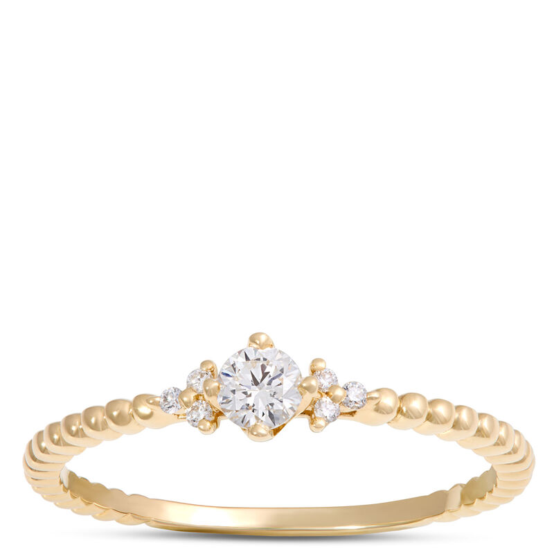 Round Diamond Ring, 14K Yellow Gold image number 0