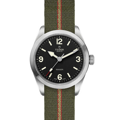 TUDOR Ranger Black Dial Watch, 39mm