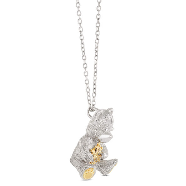 2023 Benny Bear Two-Tone Snowflake Necklace, Sterling Silver