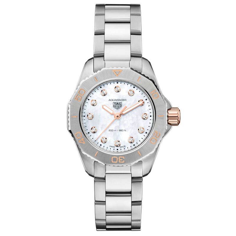 TAG Heuer Aquaracer Professional 200 Watch Steel Case Mother of Pearl Dial, 30mm image number 1