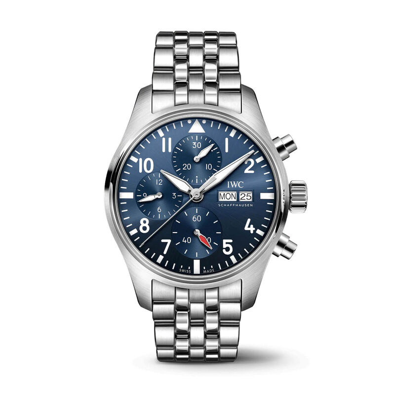 IWC Pilot's Watch 41 Blue Dial Steel Chronograph, 41mm image number 0