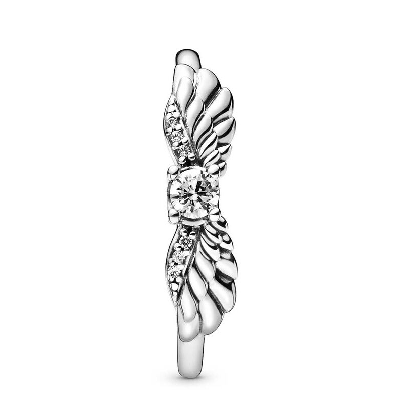 Pandora Sparkling Angel Wings CZ Ring image number 1