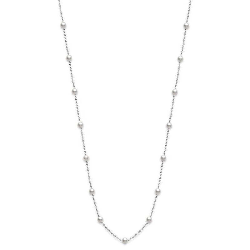 Mikimoto Akoya Cultured Pearl Necklace, A+, 32", 18K image number 1