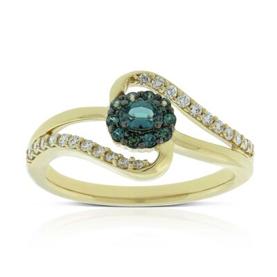 Alexandrite & Diamond Ring 18K