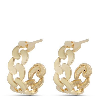 Toscano Linked Hoop Earrings, 14K Yellow Gold