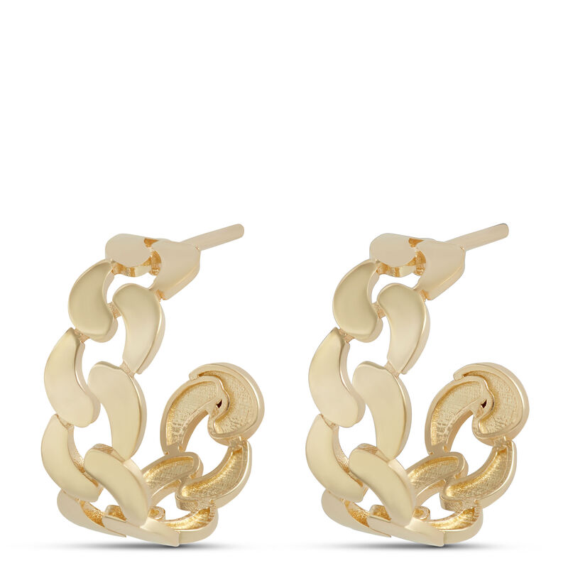 Toscano Linked Hoop Earrings, 14K Yellow Gold image number 0