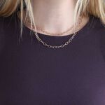 Rose Gold Toscano Oval Link Chain Necklace 14K, 32"